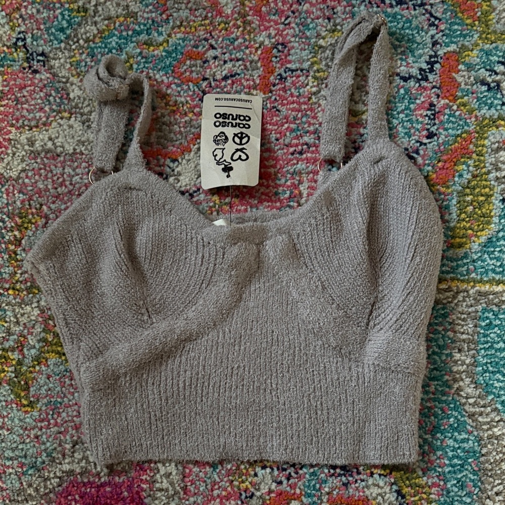 Womens Sweater Cropped Tank